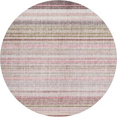 Luxury Washable Indoor/Outdoor Portico Pink 8' x 8' Round Rug