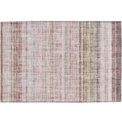 Luxury Washable Indoor/Outdoor Portico Pink 1'8" x 2'6" Rug