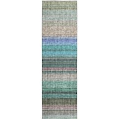 Luxury Washable Indoor/Outdoor Portico Sage 2'3" x 7'6" Runner Rug