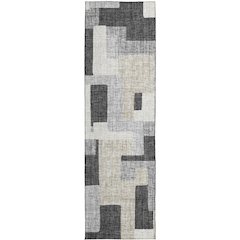 Luxury Washable Indoor/Outdoor Portico Gray 2'3" x 7'6" Runner Rug
