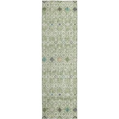 Luxury Washable Indoor/Outdoor Portico Aloe 2'3" x 7'6" Runner Rug