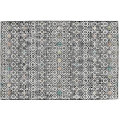 Luxury Washable Indoor/Outdoor Portico Gray 1'8" x 2'6" Rug