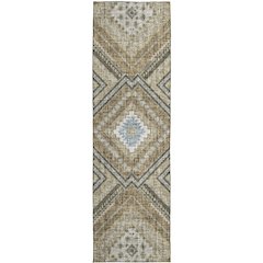 Luxury Washable Indoor/Outdoor Portico Beige 2'3" x 7'6" Runner Rug