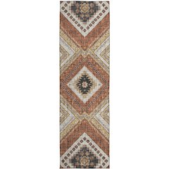Luxury Washable Indoor/Outdoor Portico Copper 2'3" x 7'6" Runner Rug