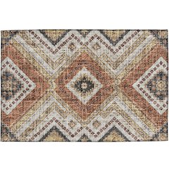 Luxury Washable Indoor/Outdoor Portico Copper 1'8" x 2'6" Rug