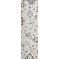 Luxury Washable Indoor/Outdoor Portico Ivory 2'3" x 7'6" Runner Rug