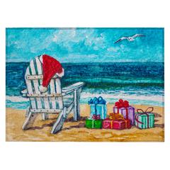 Indoor/Outdoor Cozy Winter ACW39 Blue Washable 1'8" x 2'6" Rug