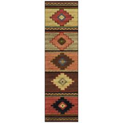 Indoor/Outdoor Sonora ASO31 Paprika Washable 2'3" x 7'6" Runner Rug