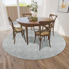 Safari Grey Animal Animal Print 8' x 8' Area Rug Grey ASF32
