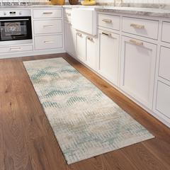 Bravado Linen Transitional Chevron 2'3" x 7'6" Runner Rug Linen ABV39