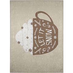 Indoor/Outdoor Cozy Winter ACW37 Brown Washable 30" x 46" Rug