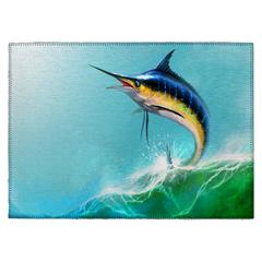 Indoor/Outdoor Harpswell AHP32 Blue Washable 1'8" x 2'6" Rug