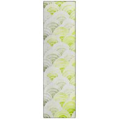 Indoor/Outdoor Seabreeze SZ5 Lime-In Washable 2'3" x 7'6" Runner Rug