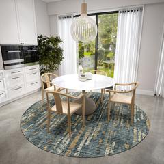 Rylee Granite Transitional Abstract 8' x 8' Round Rug Granite ARY36