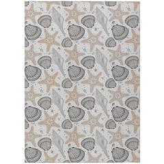 Indoor/Outdoor Seabreeze SZ4 Silver Washable 10' x 14' Rug