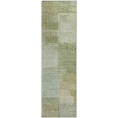 Luxury Washable Indoor/Outdoor Ravenna Green 2'3" x 7'6" Runner Rug