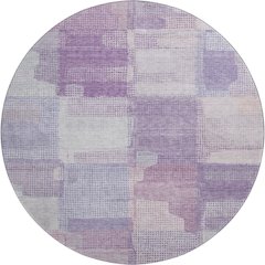 Luxury Washable Indoor/Outdoor Ravenna Lavender 8' x 8' Round Rug
