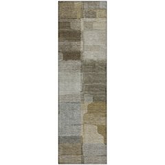 Luxury Washable Indoor/Outdoor Ravenna Taupe 2'3" x 7'6" Runner Rug