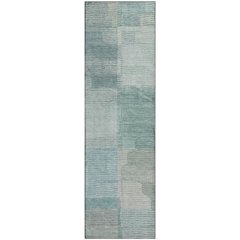 Luxury Washable Indoor/Outdoor Ravenna Teal 2'3" x 7'6" Runner Rug