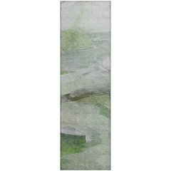 Luxury Washable Indoor/Outdoor Ravenna Aloe 2'3" x 7'6" Runner Rug