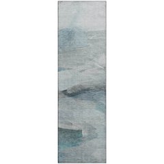 Luxury Washable Indoor/Outdoor Ravenna Teal 2'3" x 7'6" Runner Rug