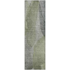 Luxury Washable Indoor/Outdoor Ravenna Fern 2'3" x 7'6" Runner Rug