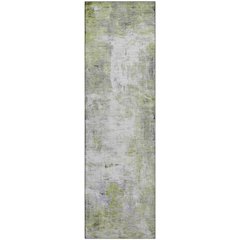 Luxury Washable Indoor/Outdoor Ravenna Aloe 2'3" x 7'6" Runner Rug
