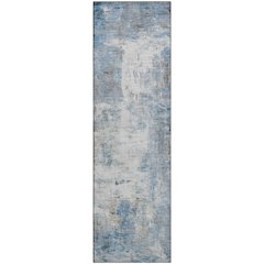 Luxury Washable Indoor/Outdoor Ravenna Blue 2'3" x 7'6" Runner Rug