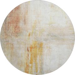 Luxury Washable Indoor/Outdoor Ravenna Paprika 8' x 8' Round Rug