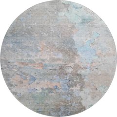 Luxury Washable Indoor/Outdoor Ravenna Taupe 8' x 8' Round Rug
