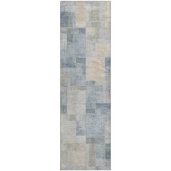Luxury Washable Indoor/Outdoor Ravenna Denim 2'3" x 7'6" Runner Rug
