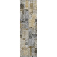 Luxury Washable Indoor/Outdoor Ravenna Granite 2'3" x 7'6" Runner Rug