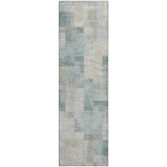 Luxury Washable Indoor/Outdoor Ravenna Seafoam 2'3" x 7'6" Runner Rug