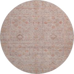 Luxury Washable Indoor/Outdoor Ravenna Coral 8' x 8' Round Rug