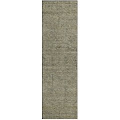 Luxury Washable Indoor/Outdoor Ravenna Khaki 2'3" x 7'6" Runner Rug