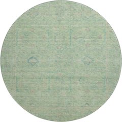 Luxury Washable Indoor/Outdoor Ravenna Seafoam 8' x 8' Round Rug