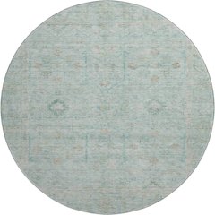 Luxury Washable Indoor/Outdoor Ravenna Sky 8' x 8' Round Rug