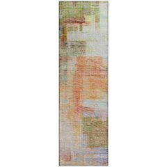 Luxury Washable Indoor/Outdoor Ravenna Coral 2'3" x 7'6" Runner Rug