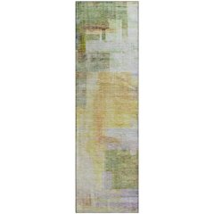 Luxury Washable Indoor/Outdoor Ravenna Green 2'3" x 7'6" Runner Rug