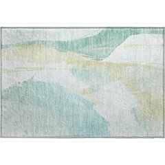 Luxury Washable Indoor/Outdoor Ravenna Teal 1'8" x 2'6" Rug