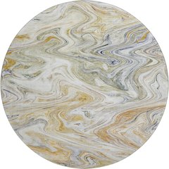 Luxury Washable Indoor/Outdoor Ravenna Linen 8' x 8' Round Rug