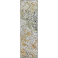 Luxury Washable Indoor/Outdoor Ravenna Linen 2'3" x 7'6" Runner Rug