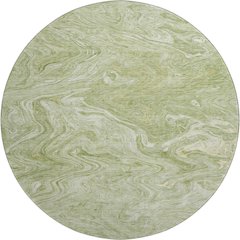 Luxury Washable Indoor/Outdoor Ravenna Sage 8' x 8' Round Rug