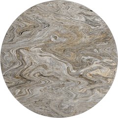 Luxury Washable Indoor/Outdoor Ravenna Taupe 8' x 8' Round Rug