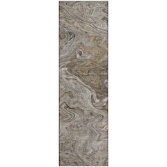 Luxury Washable Indoor/Outdoor Ravenna Taupe 2'3" x 7'6" Runner Rug