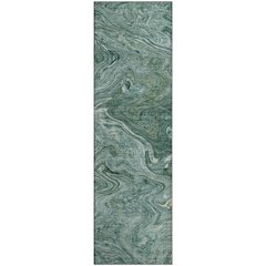 Luxury Washable Indoor/Outdoor Ravenna Teal 2'3" x 7'6" Runner Rug