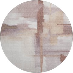 Luxury Washable Indoor/Outdoor Ravenna Blush 8' x 8' Round Rug