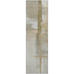 Luxury Washable Indoor/Outdoor Ravenna Putty 2'3" x 7'6" Runner Rug