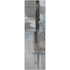 Luxury Washable Indoor/Outdoor Ravenna Taupe 2'3" x 7'6" Runner Rug