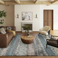 Rylee Gray Transitional Striped 10' x 14' Area Rug Gray ARY34